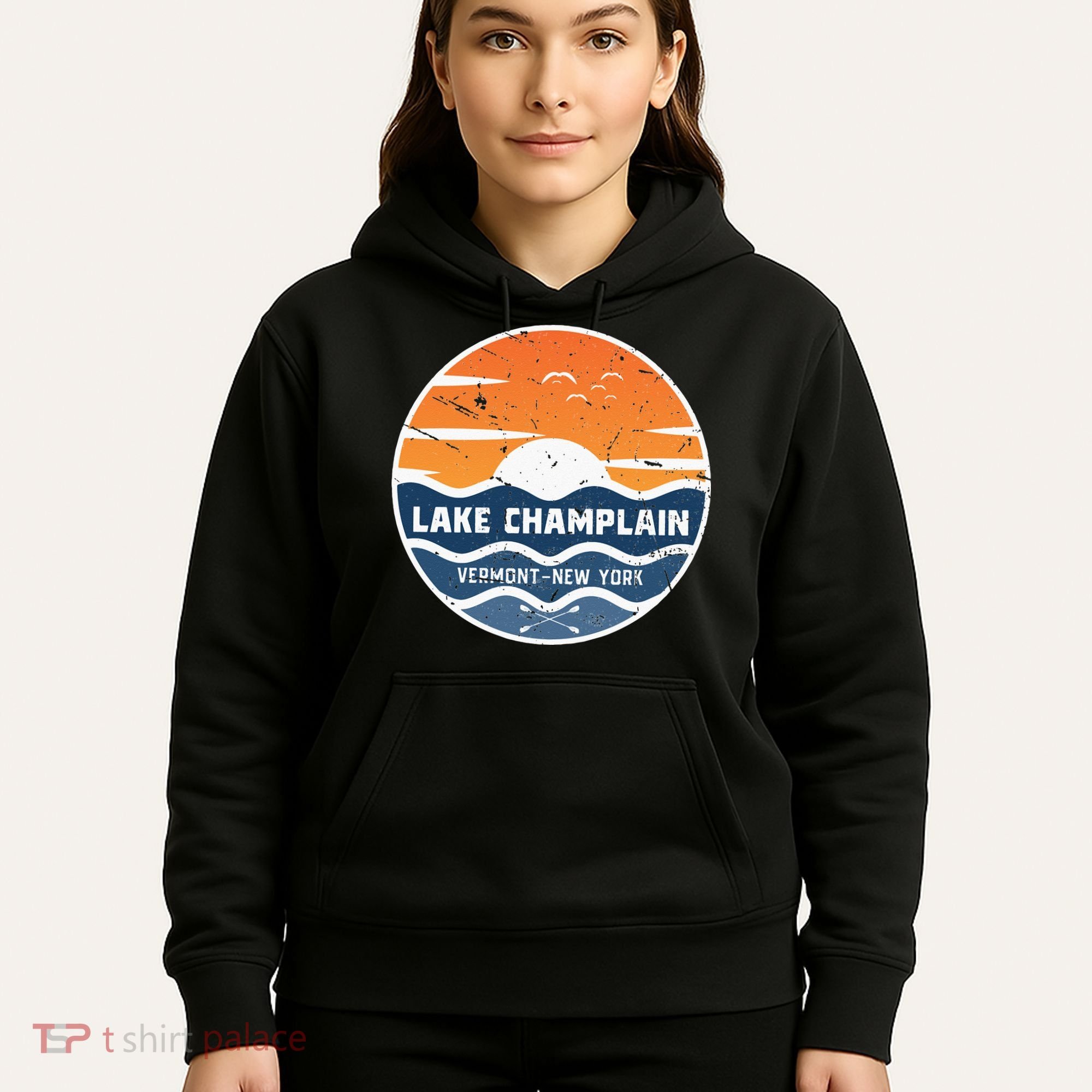Lake Champlain Vermont New York Lake Champlain Hoodie