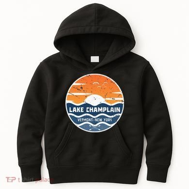 Lake Champlain Vermont New York Lake Champlain Kids Hoodie