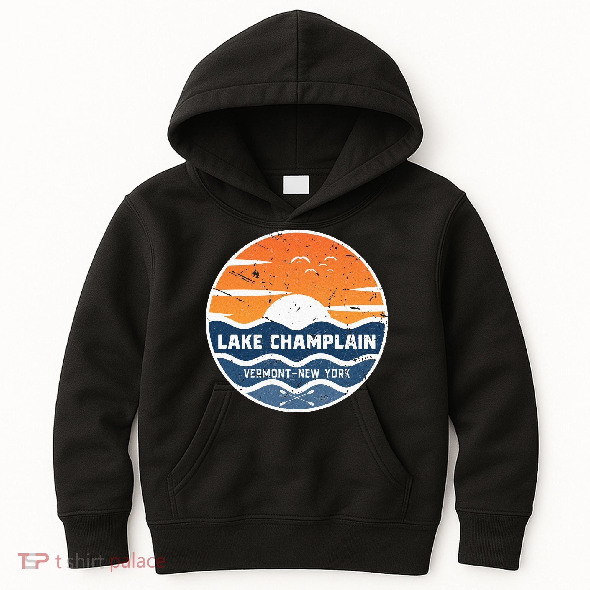 Lake Champlain Vermont New York Lake Champlain Kids Hoodie