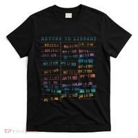 Library Card Vintage Book Due Date Bookish Rainbow T-Shirt thumb 0