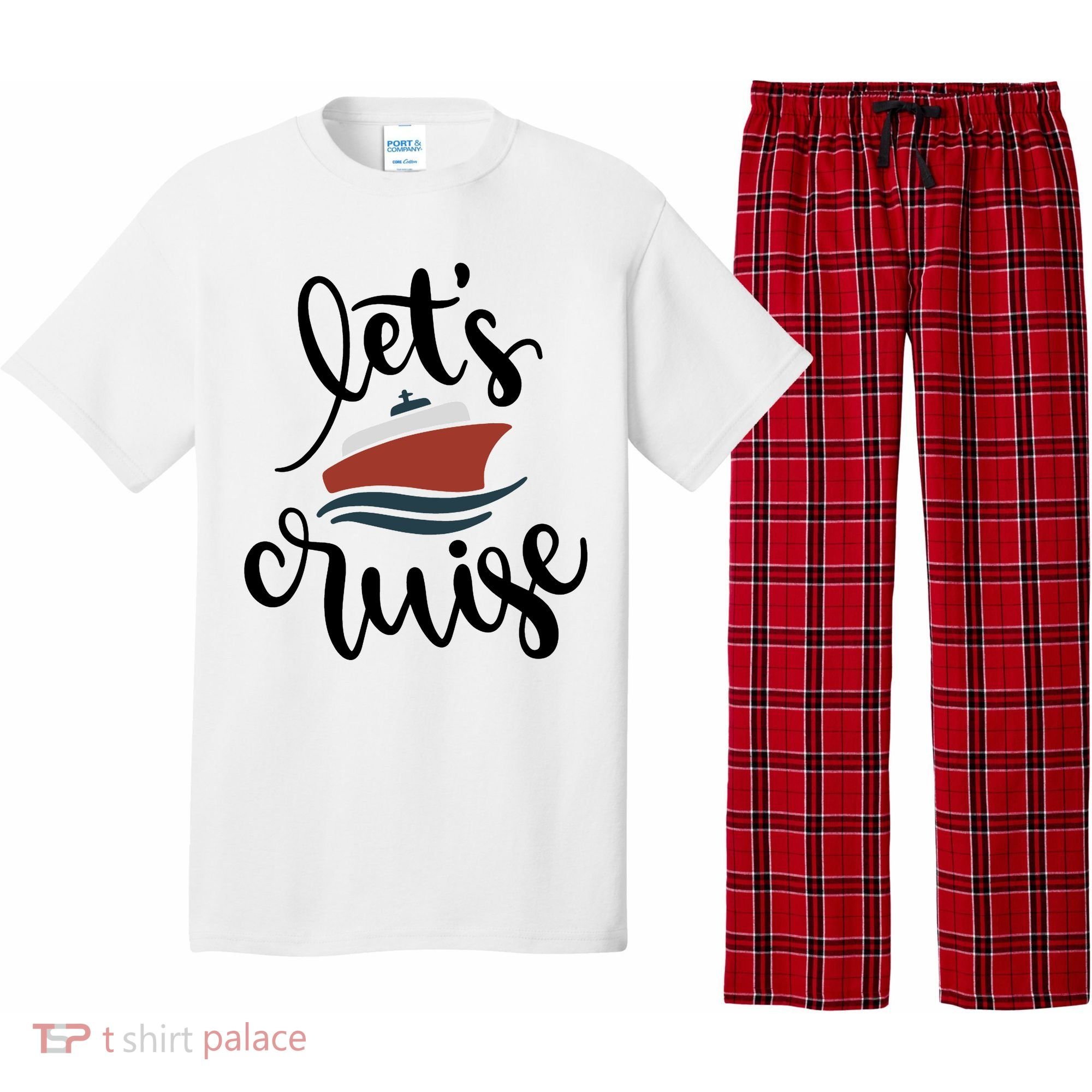 Let's Cruise Vacation Travel Pajama Set