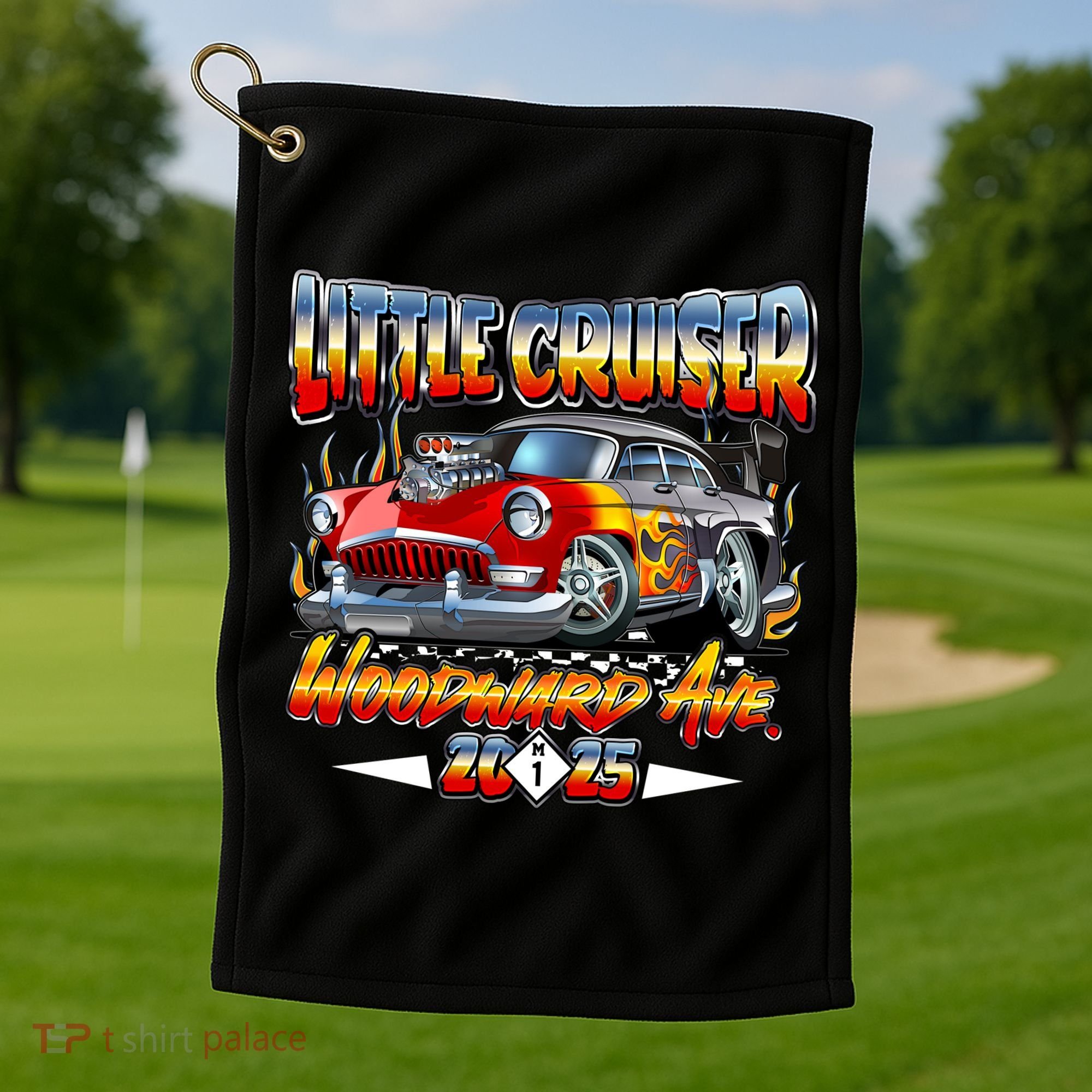 Little Cruiser Woodward Ave 2025 Golf Towel