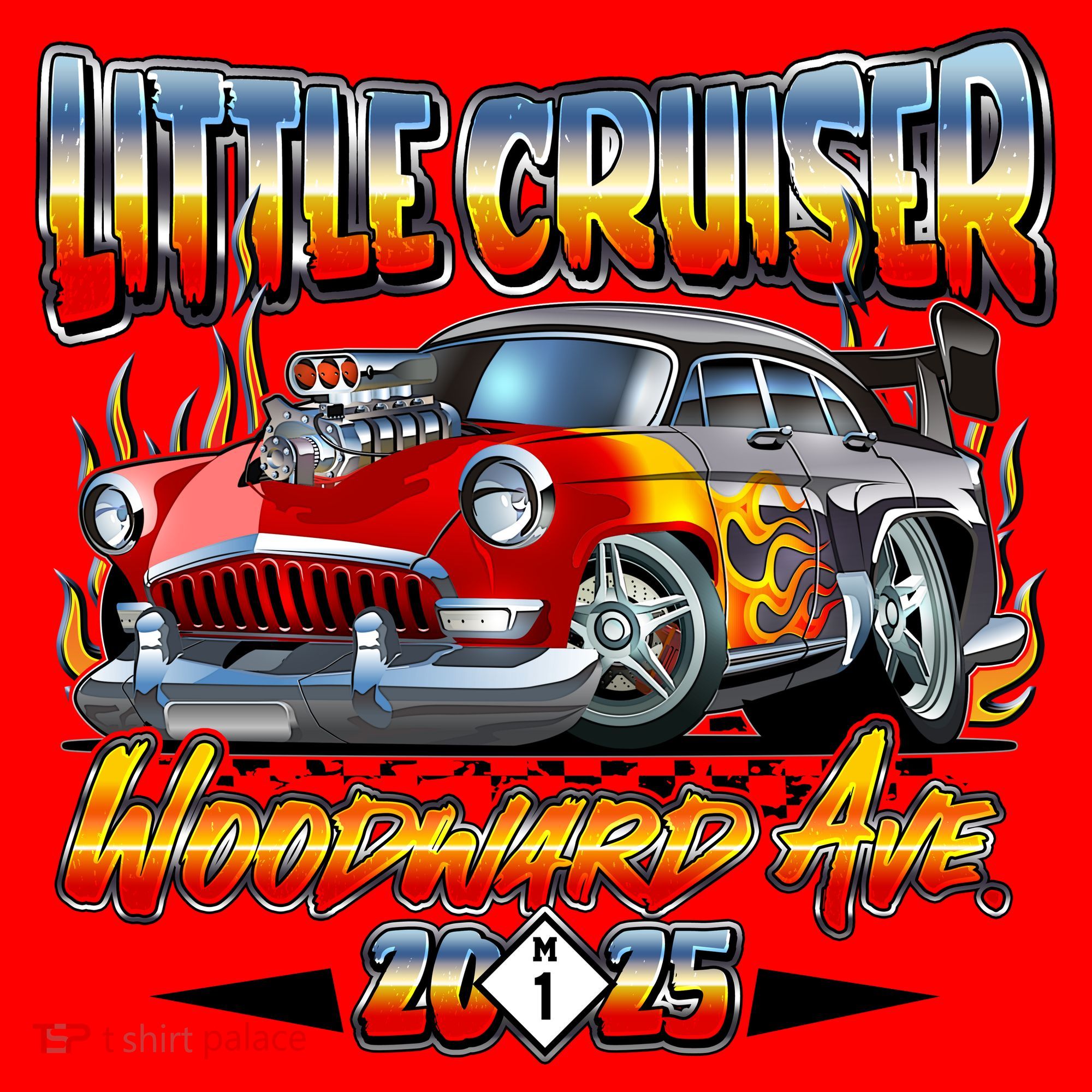 Little Cruiser Woodward Ave 2025 Santa Hat