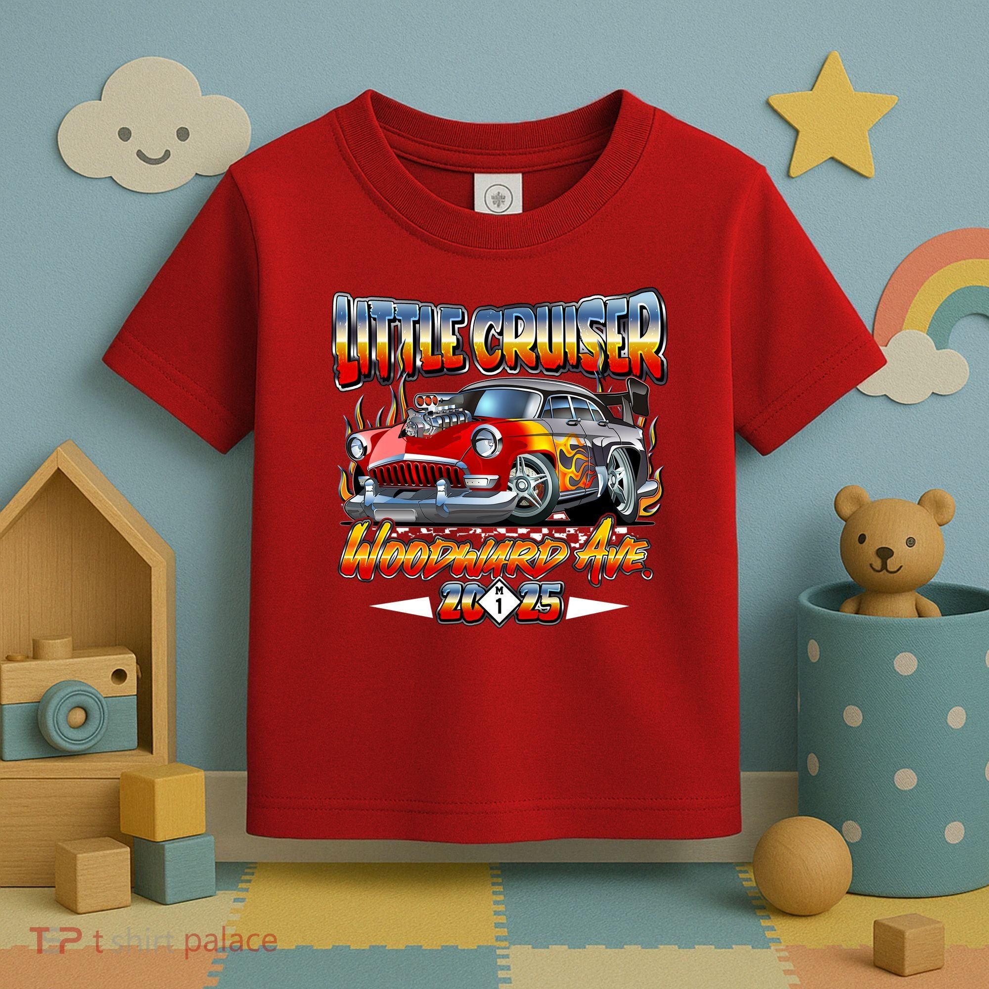 Little Cruiser Woodward Ave 2025 Toddler T-Shirt