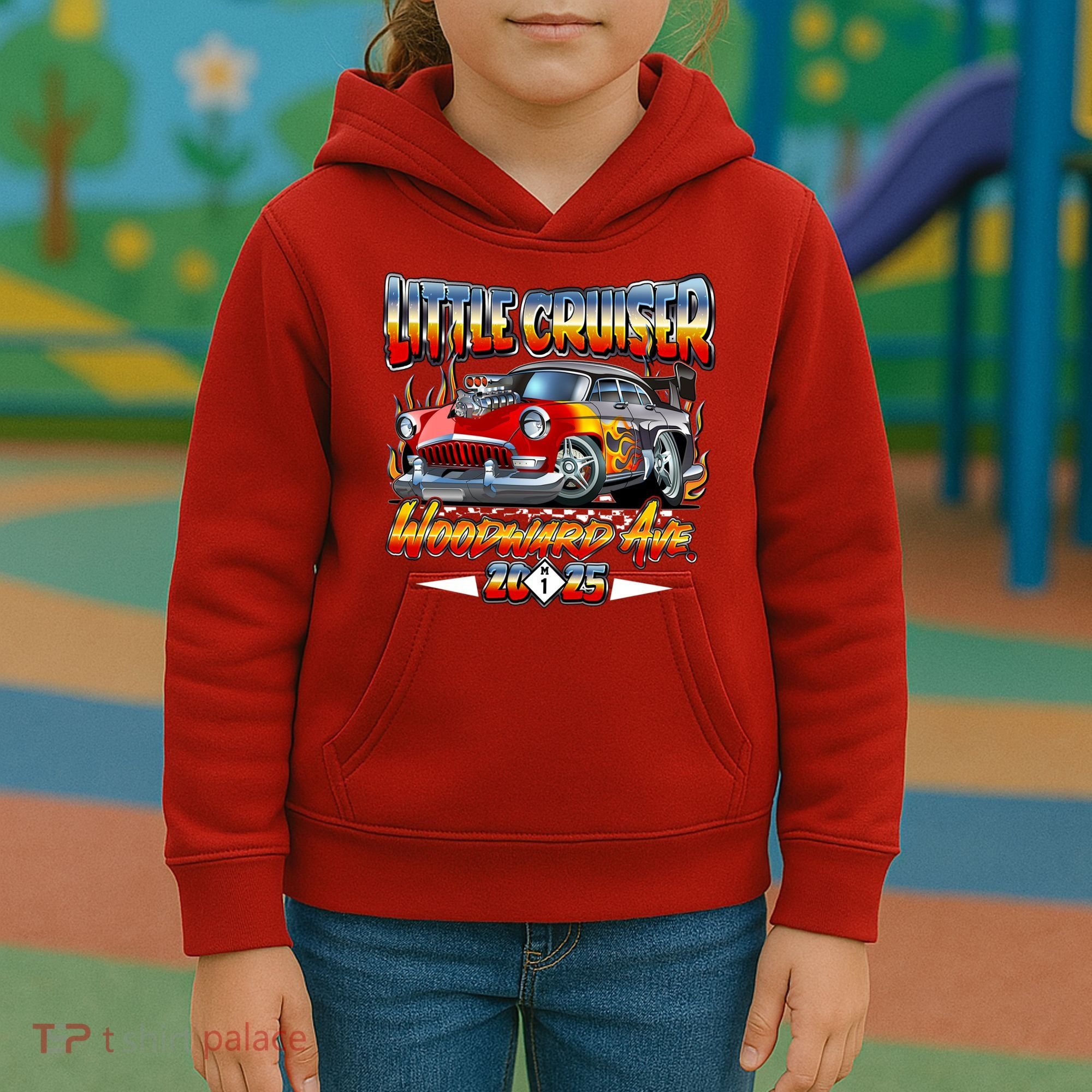 Little Cruiser Woodward Ave 2025 Kids Hoodie