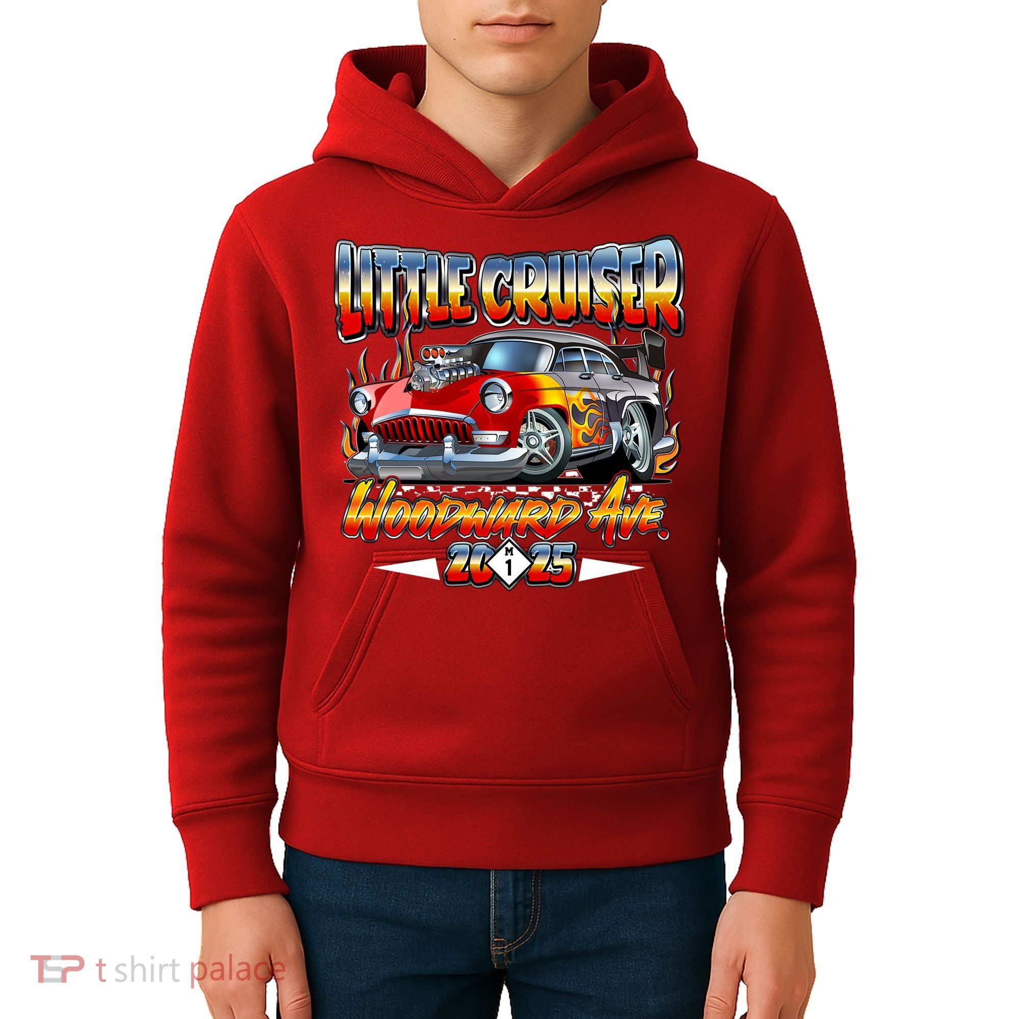 Little Cruiser Woodward Ave 2025 Kids Hoodie