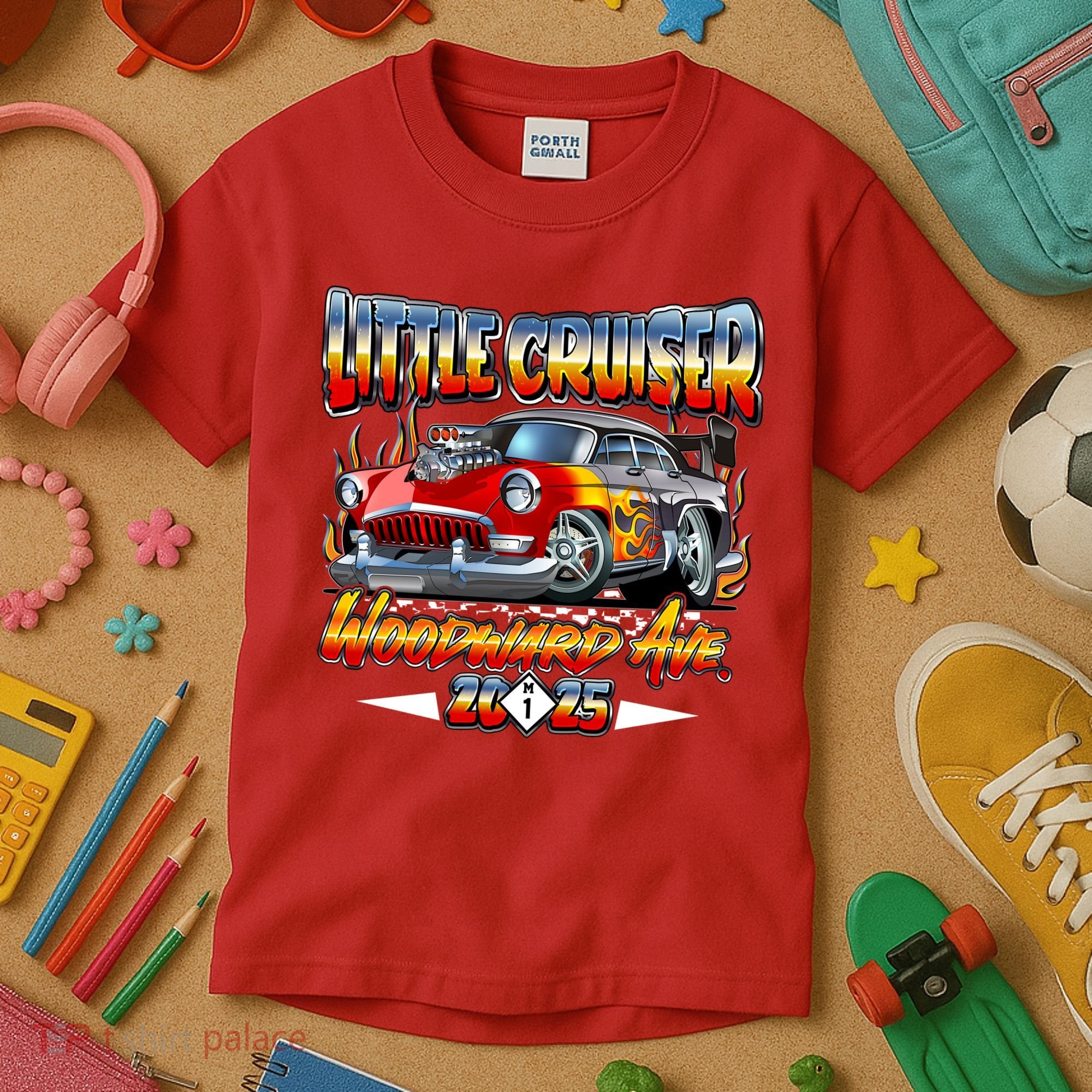 Little Cruiser Woodward Ave 2025 Kids T-Shirt