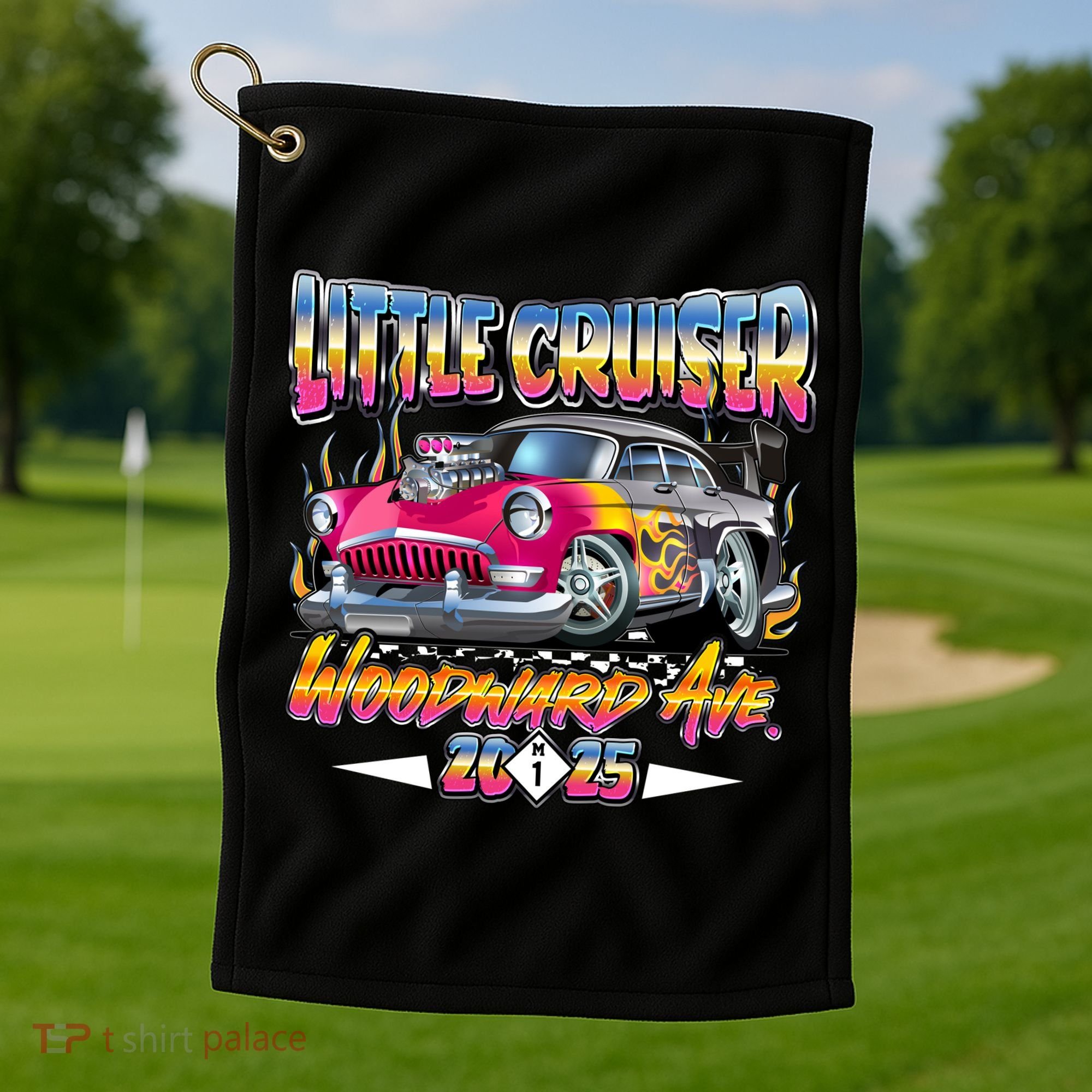 Little Cruiser Woodward Ave 2025 Golf Towel