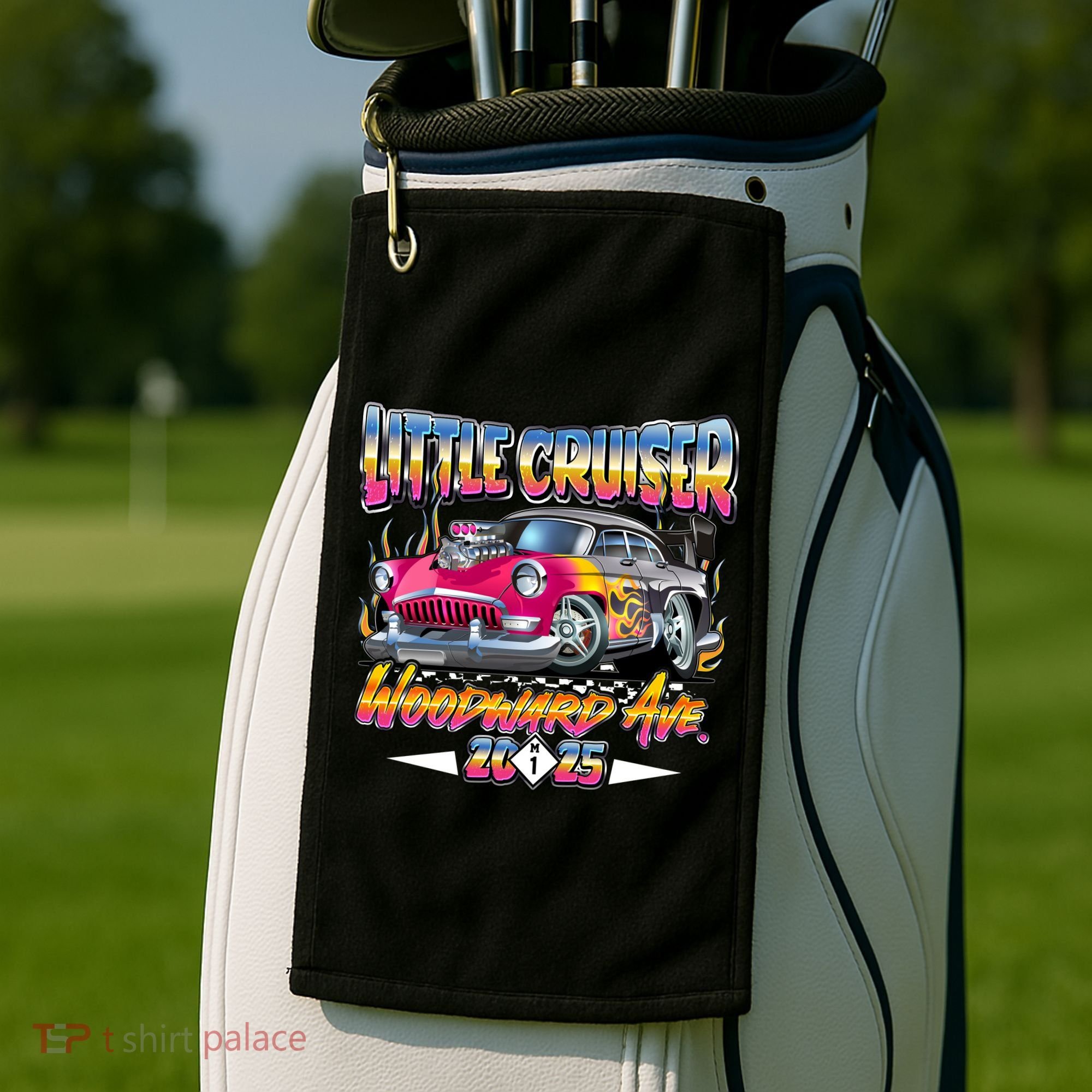Little Cruiser Woodward Ave 2025 Golf Towel