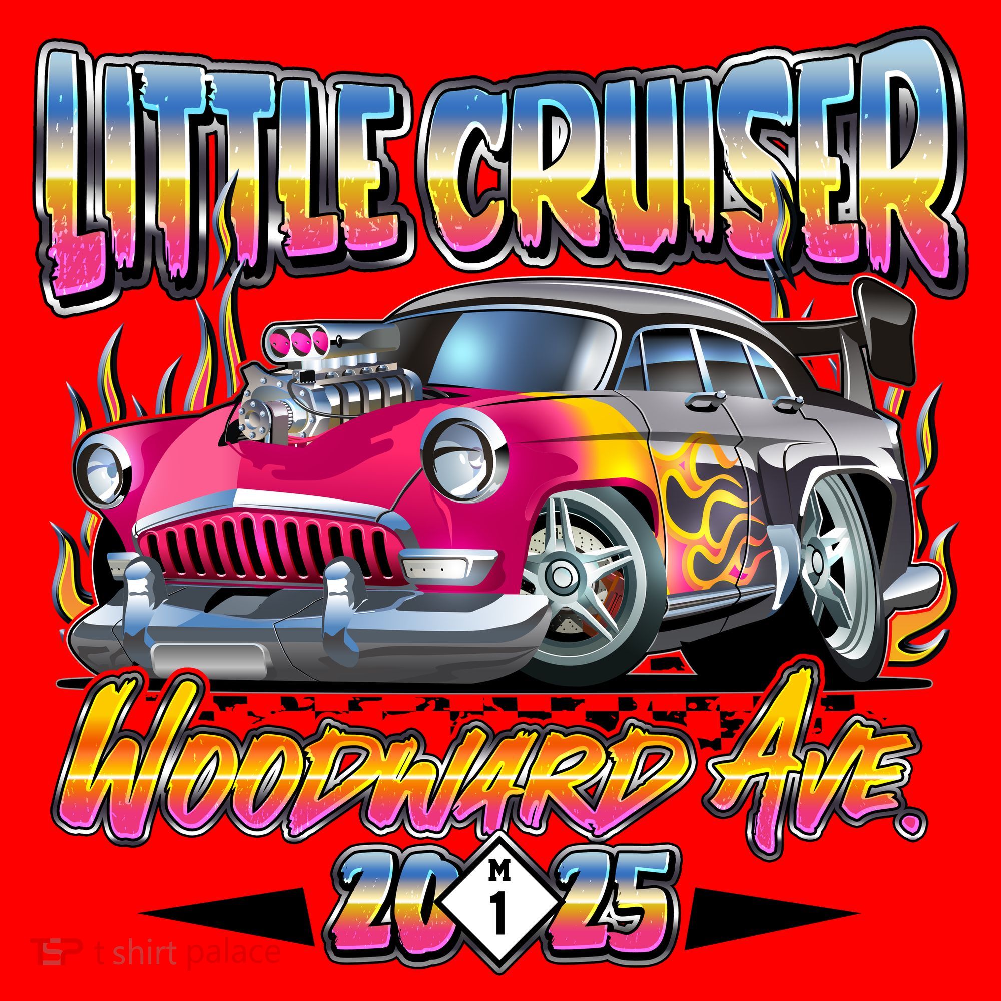 Little Cruiser Woodward Ave 2025 Santa Hat