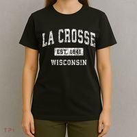 La Crosse Wisconsin Wi Vintage Established Sports T-Shirt thumb 4