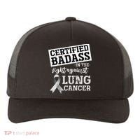 Lung Cancer Warrior Gift Funny Lung Cancer Awareness Yupoong Adult 5-Panel Trucker Hat thumb 0