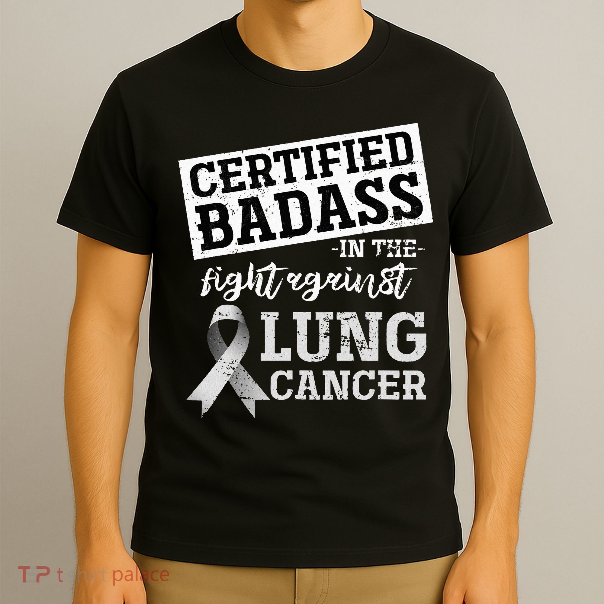 Lung Cancer Warrior Gift Funny Lung Cancer Awareness T-Shirt