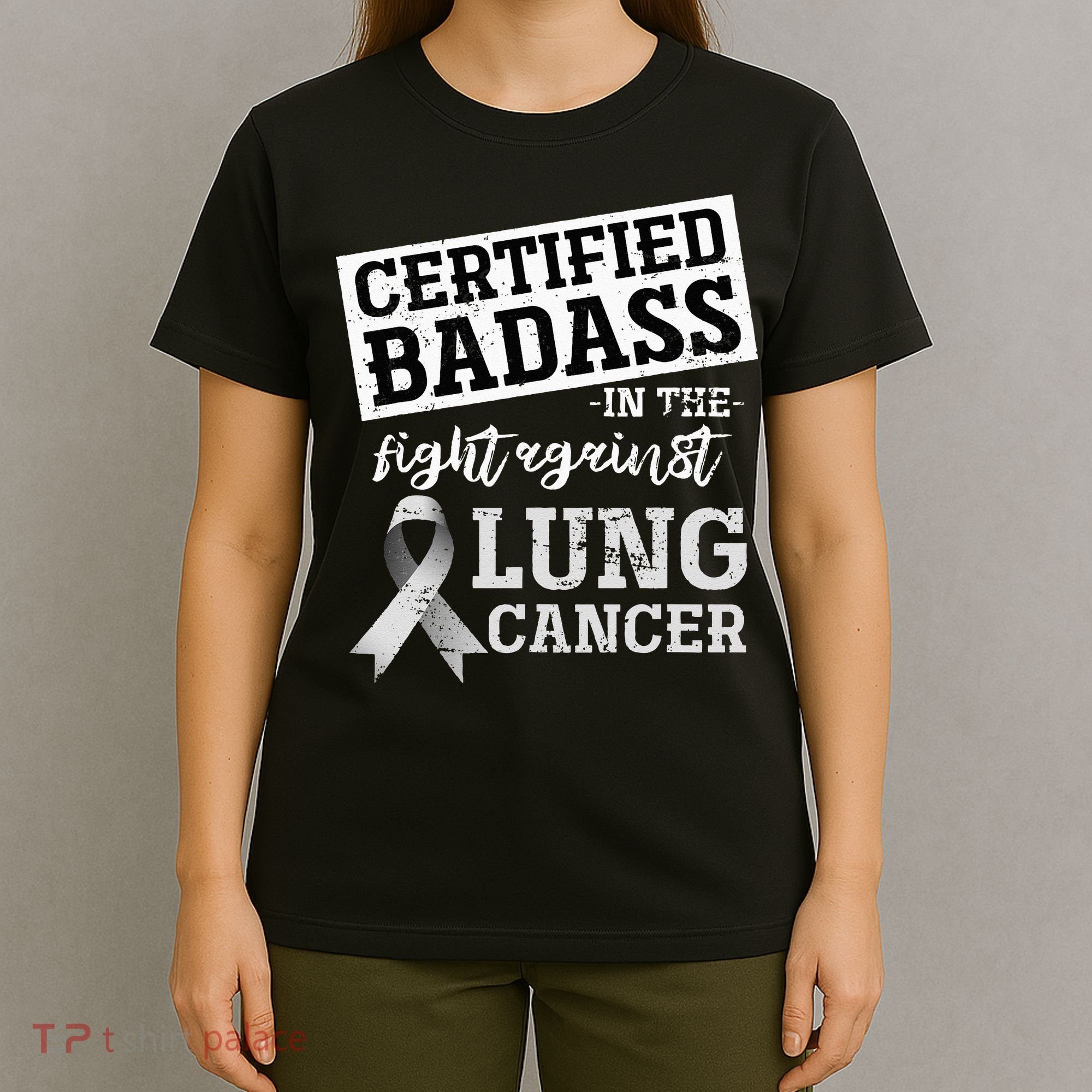 Lung Cancer Warrior Gift Funny Lung Cancer Awareness T-Shirt
