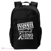 Lung Cancer Warrior Gift Funny Lung Cancer Awareness Backpack thumb 0
