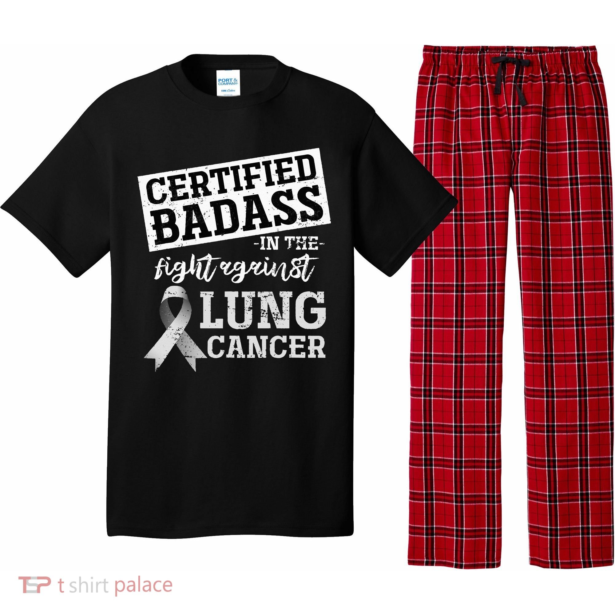 Lung Cancer Warrior Gift Funny Lung Cancer Awareness Pajama Set