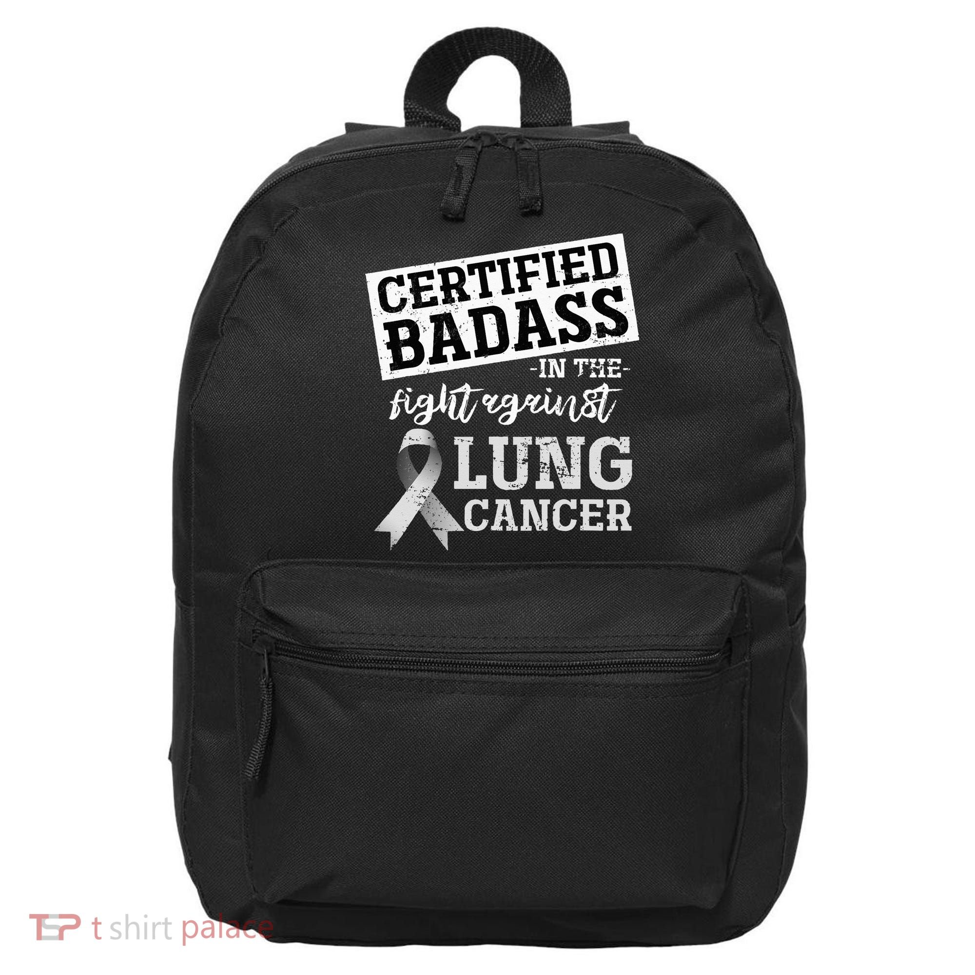 Lung Cancer Warrior Gift Funny Lung Cancer Awareness 16 in Basic Backpack