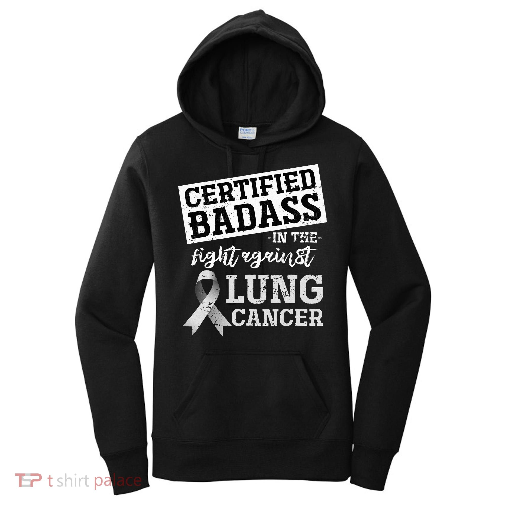 Lung Cancer Warrior Gift Funny Lung Cancer Awareness Women's Hoodie