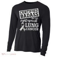Lung Cancer Warrior Gift Funny Lung Cancer Awareness Cooling Performance Long Sleeve Crew thumb 0