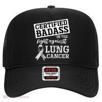 Lung Cancer Warrior Gift Funny Lung Cancer Awareness Hat thumb 0