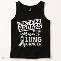 Lung Cancer Warrior Gift Funny Lung Cancer Awareness Tank Top thumb 2