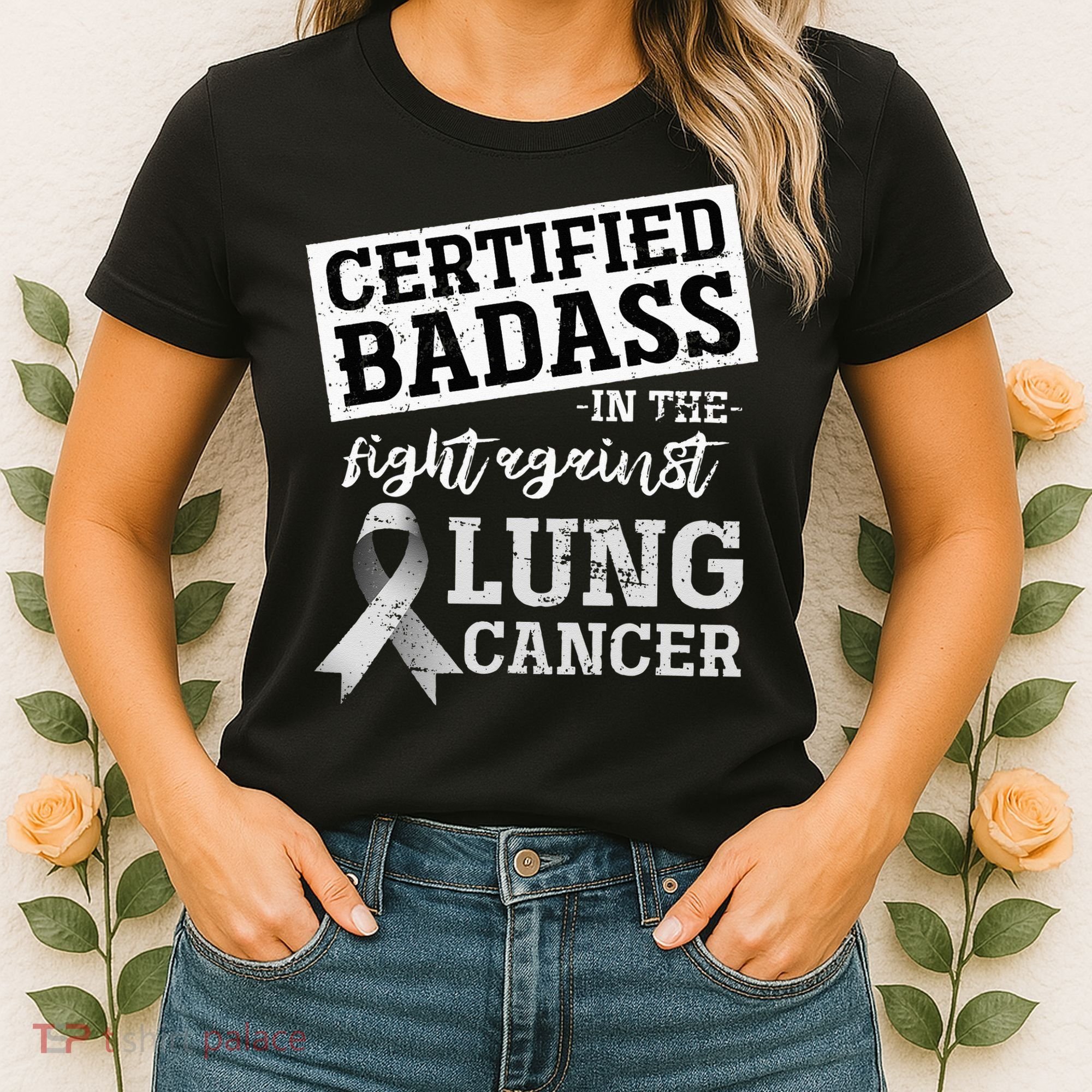 Lung Cancer Warrior Gift Funny Lung Cancer Awareness Women's T-Shirt