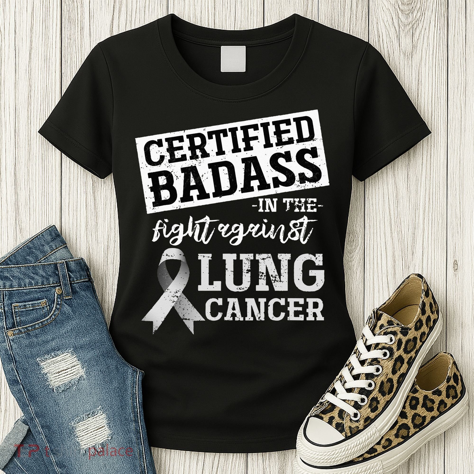 Lung Cancer Warrior Gift Funny Lung Cancer Awareness Women's T-Shirt