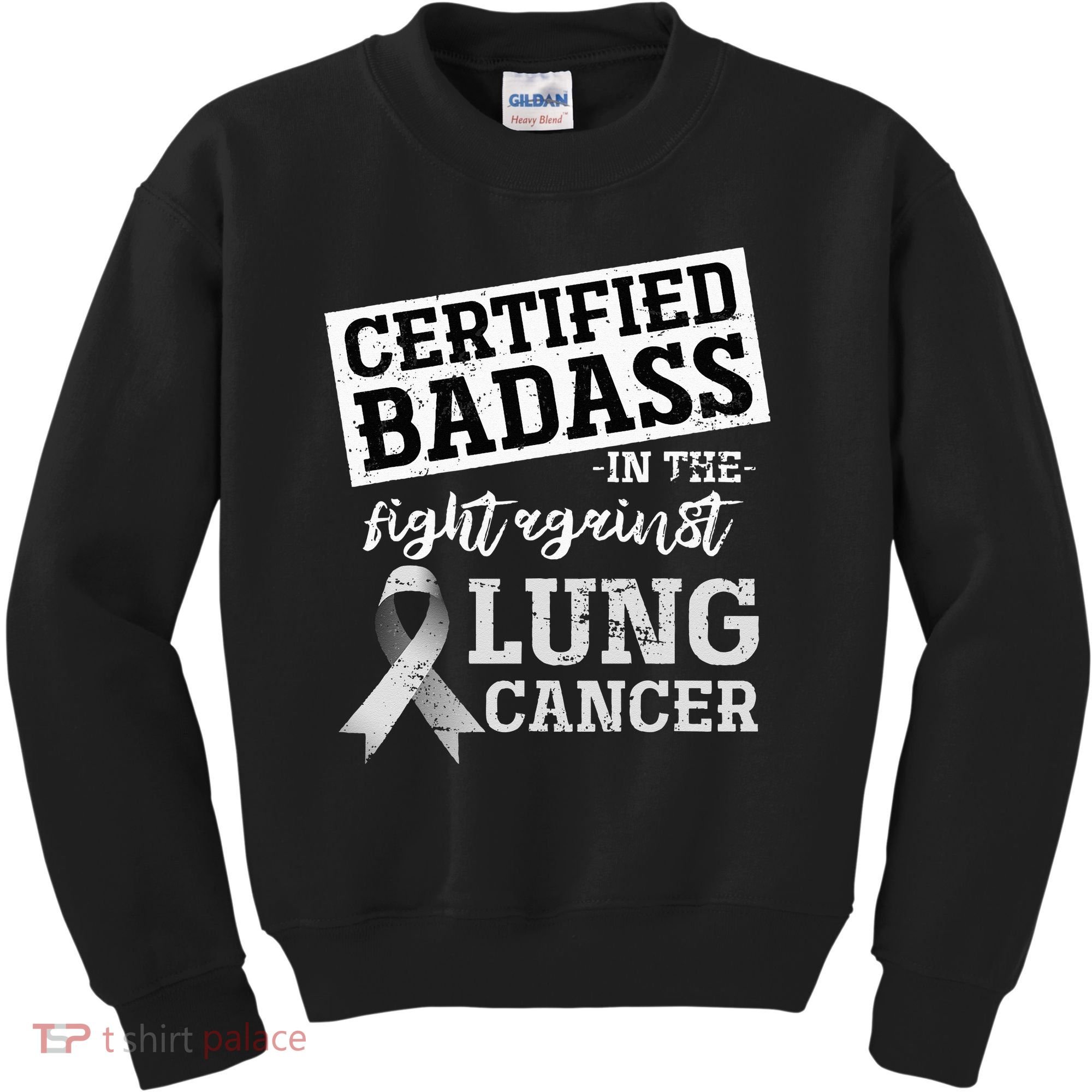 Lung Cancer Warrior Gift Funny Lung Cancer Awareness Kids Sweatshirt