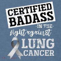 Lung Cancer Warrior Gift Funny Lung Cancer Awareness Garment-Dyed Sweatshirt thumb 2