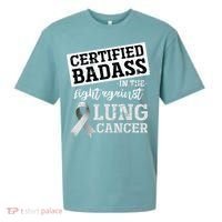 Lung Cancer Warrior Gift Funny Lung Cancer Awareness Sueded Cloud Jersey T-Shirt thumb 0