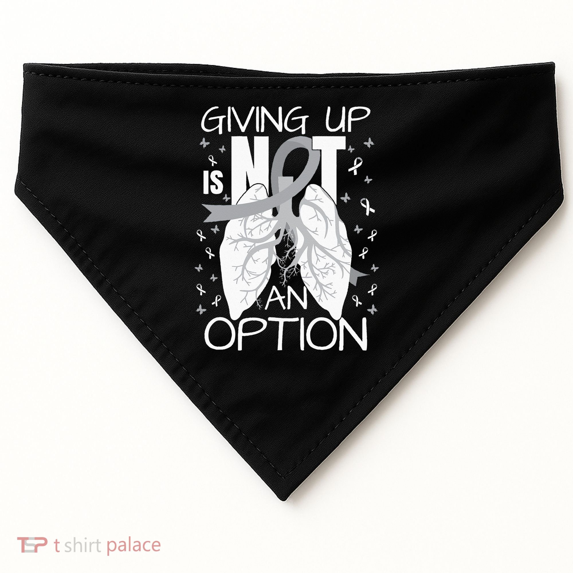 Lung Cancer Warrior USA-Made Doggie Bandana