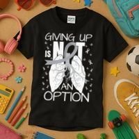 Lung Cancer Warrior Kids T-Shirt thumb 3