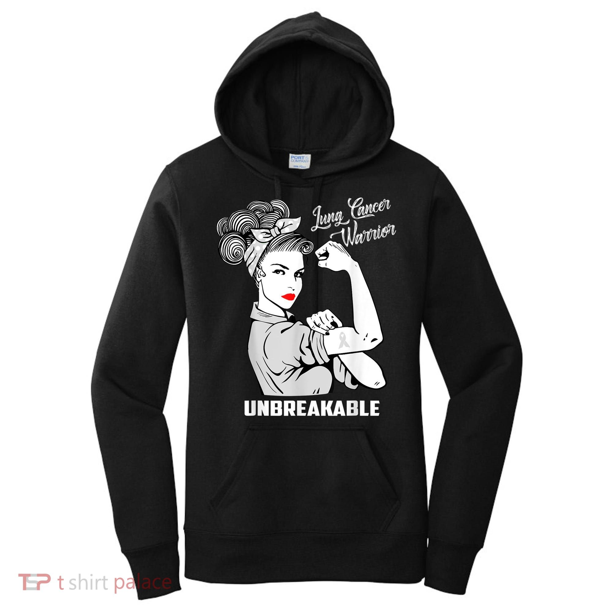 Lung Cancer Warrior Unbreakable Gift Awareness Gifgift Women's Hoodie