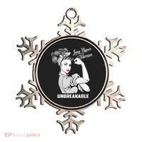 Lung Cancer Warrior Unbreakable Gift Awareness Gifgift Ornament thumb 0