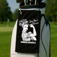 Lung Cancer Warrior Unbreakable Gift Awareness Gifgift Golf Towel thumb 2