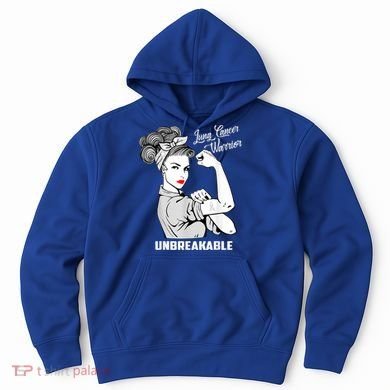 Lung Cancer Warrior Unbreakable Gift Awareness Gifgift Hoodie