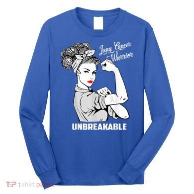 Lung Cancer Warrior Unbreakable Gift Awareness Gifgift Long Sleeve Shirt