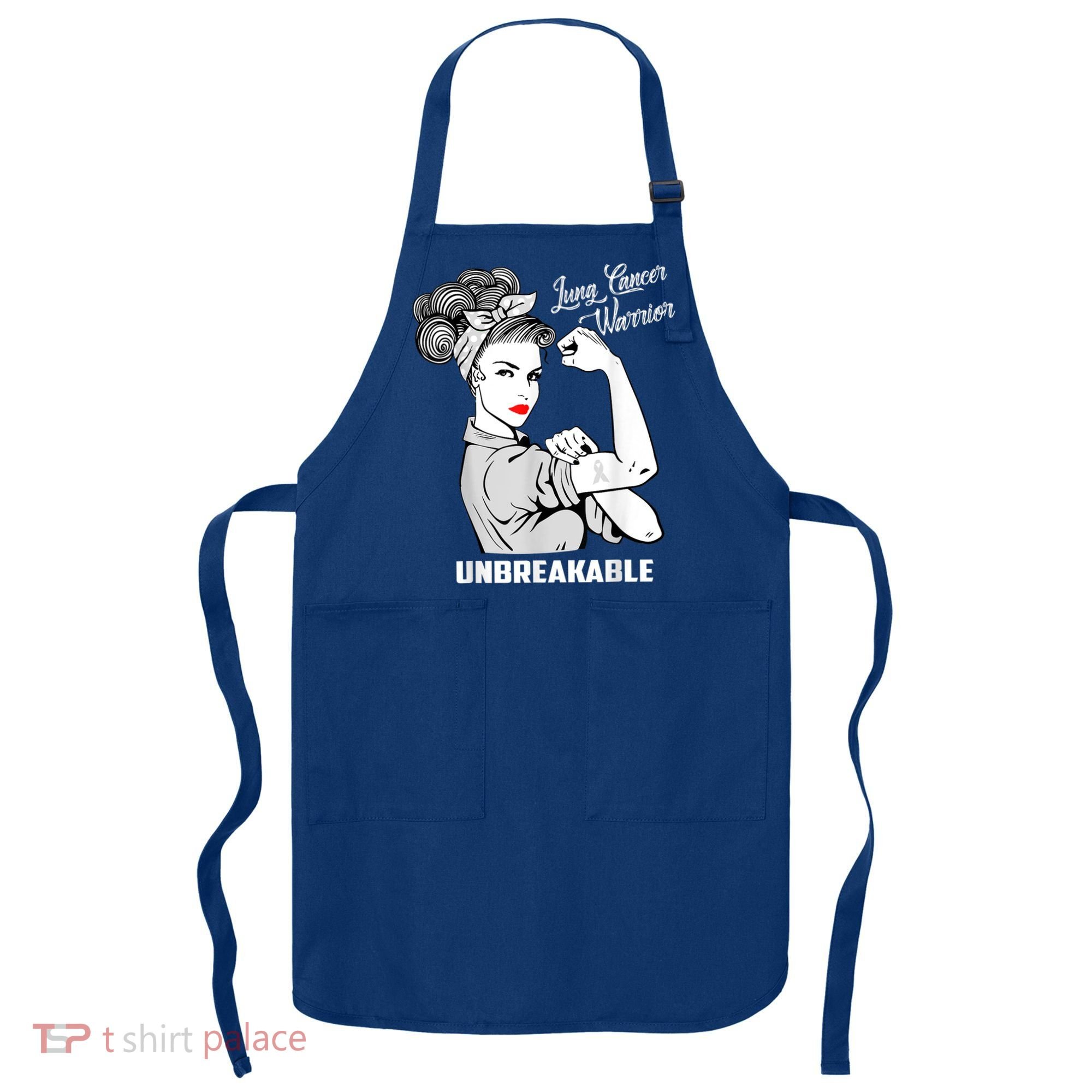 Lung Cancer Warrior Unbreakable Gift Awareness Gifgift Apron