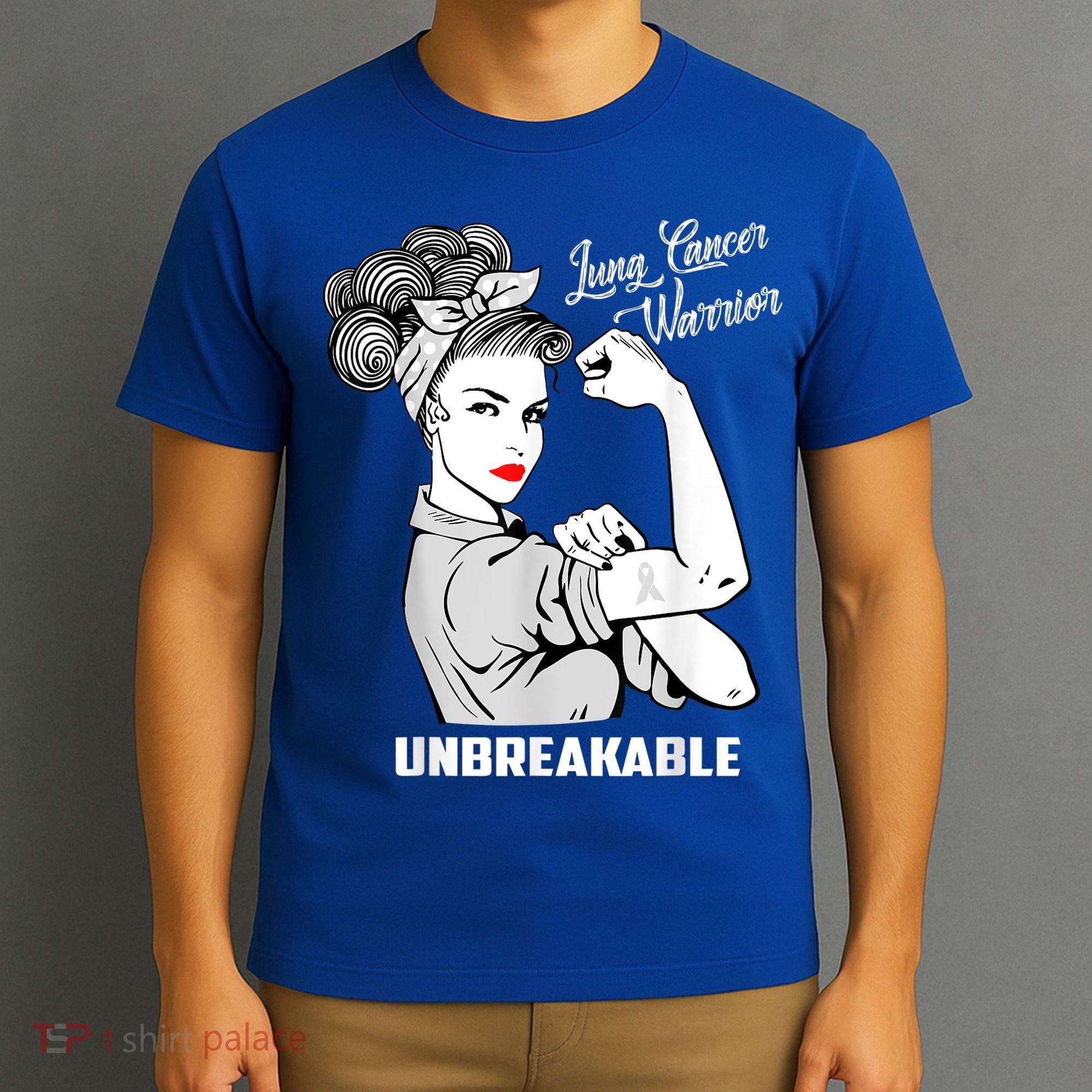 Lung Cancer Warrior Unbreakable Gift Awareness Gifgift T-Shirt