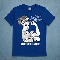 Lung Cancer Warrior Unbreakable Gift Awareness Gifgift T-Shirt thumb 5