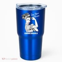 Lung Cancer Warrior Unbreakable Gift Awareness Gifgift Tumbler thumb 0