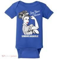 Lung Cancer Warrior Unbreakable Gift Awareness Gifgift Baby Bodysuit thumb 0