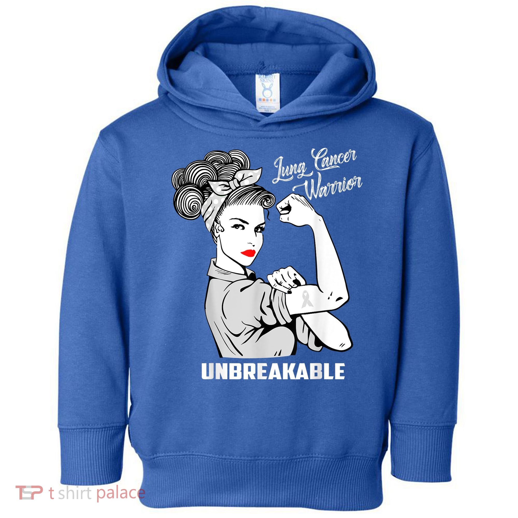 Lung Cancer Warrior Unbreakable Gift Awareness Gifgift Toddler Hoodie