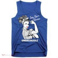 Lung Cancer Warrior Unbreakable Gift Awareness Gifgift Tank Top thumb 0