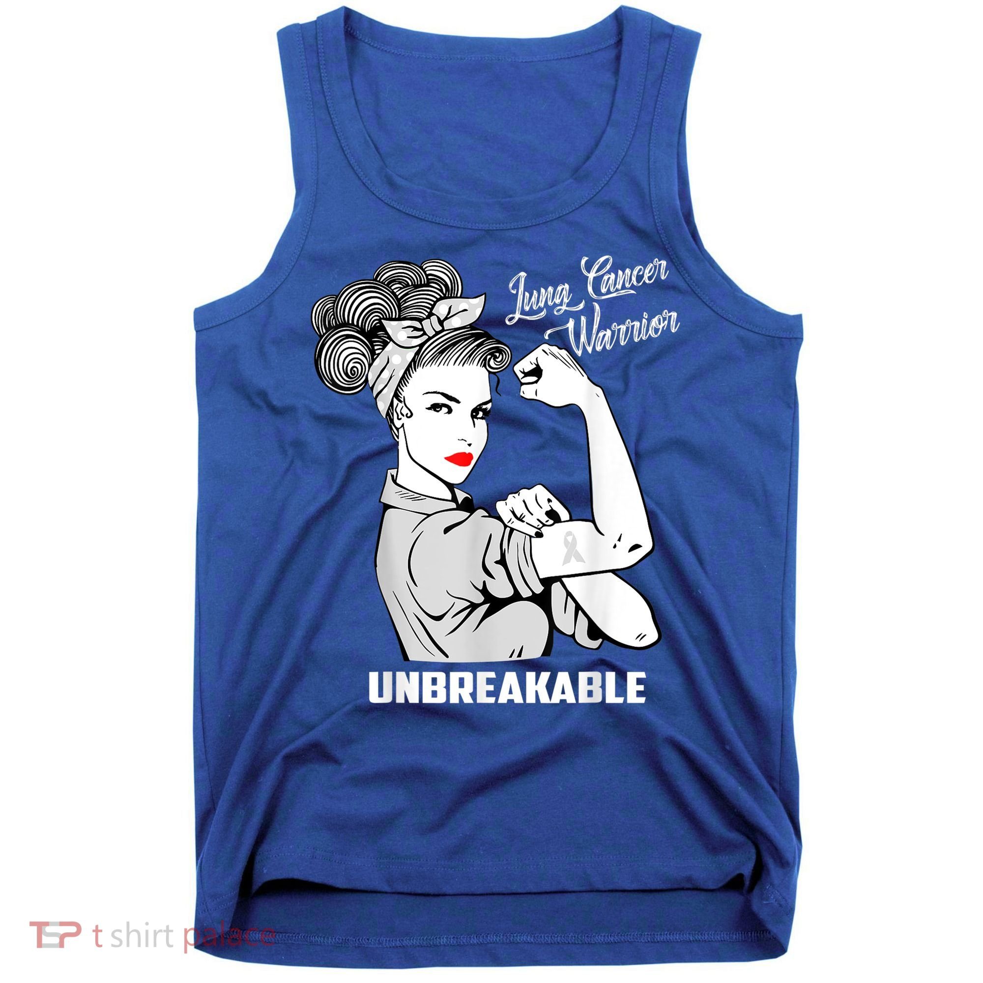 Lung Cancer Warrior Unbreakable Gift Awareness Gifgift Tank Top