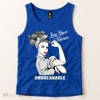 Lung Cancer Warrior Unbreakable Gift Awareness Gifgift Tank Top thumb 2