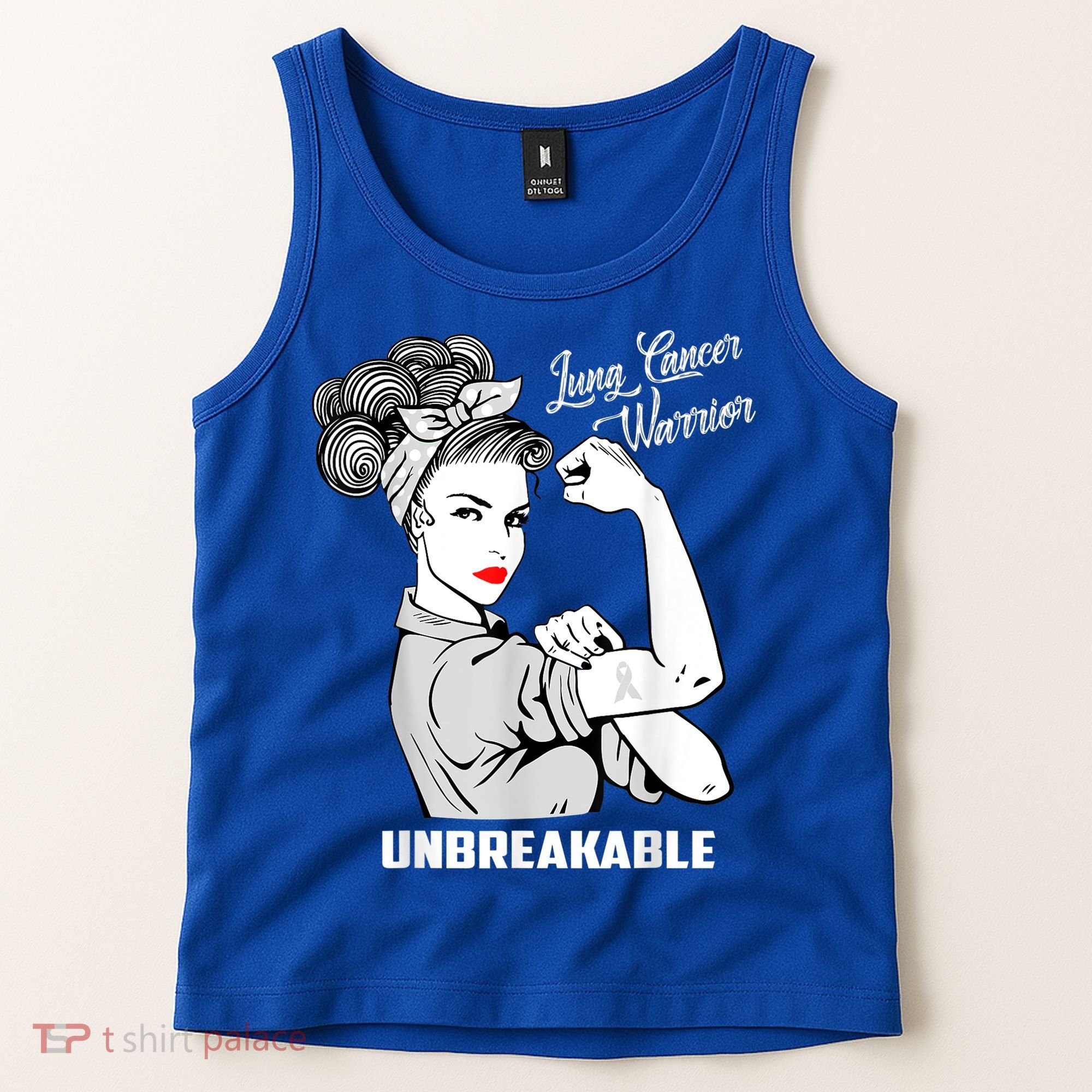 Lung Cancer Warrior Unbreakable Gift Awareness Gifgift Tank Top
