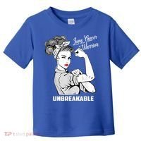 Lung Cancer Warrior Unbreakable Gift Awareness Gifgift Toddler T-Shirt thumb 0