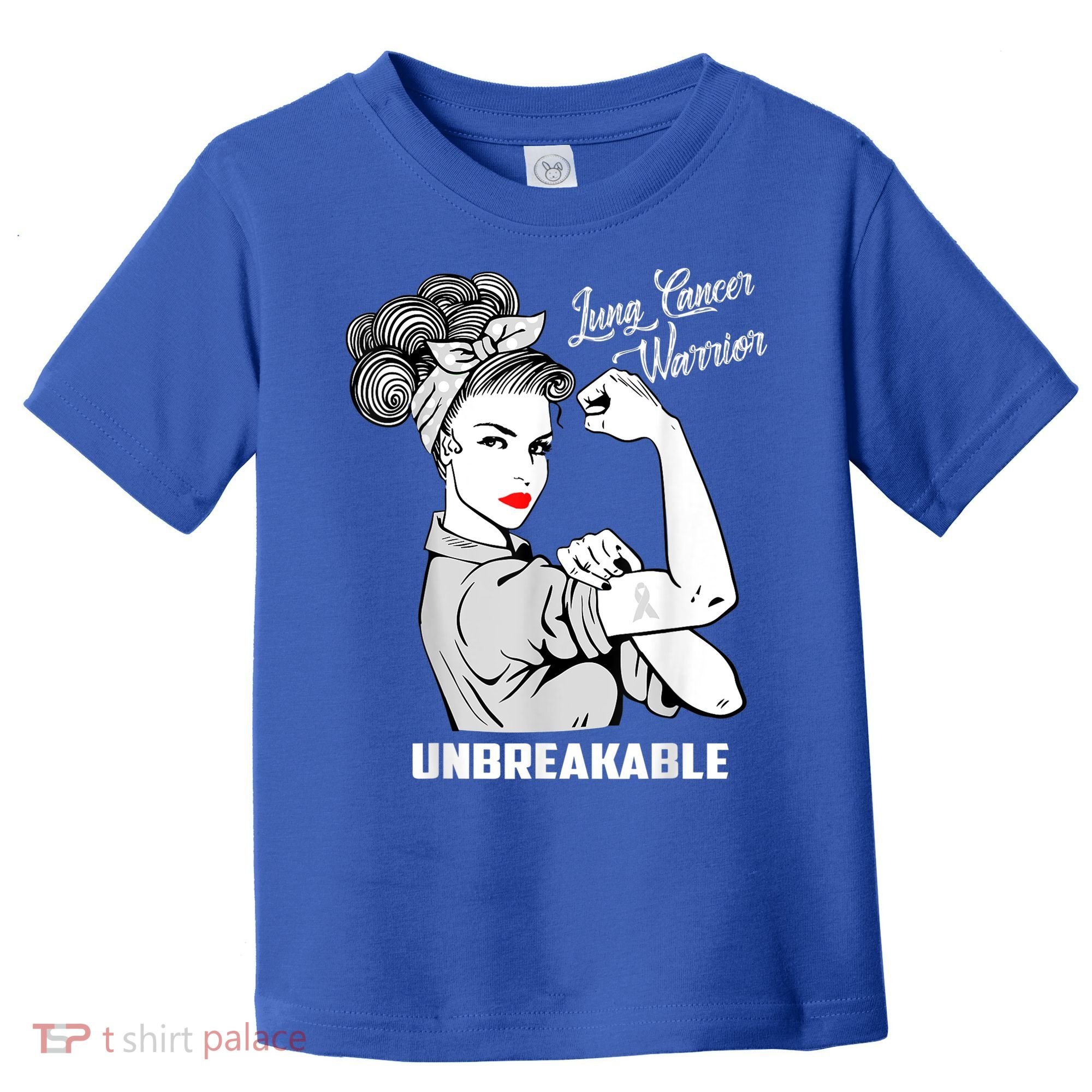 Lung Cancer Warrior Unbreakable Gift Awareness Gifgift Toddler T-Shirt