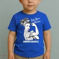 Lung Cancer Warrior Unbreakable Gift Awareness Gifgift Toddler T-Shirt thumb 2